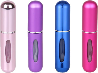 Portable 5Ml Atomizer Bottle, Mini Refillable Perfume Spray, Scent Pump Case, Perfume Atomizer Refillable Travel Pack of 4Pcs
