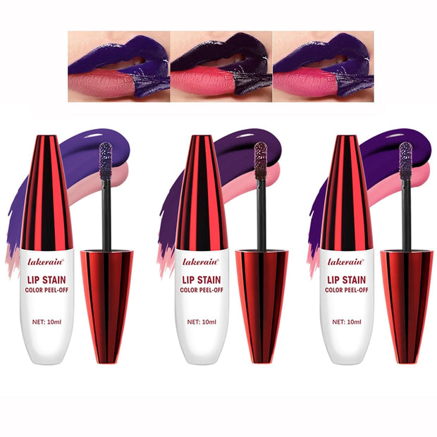 Lip Liner Stain Peel off Lip Tint Tattoo Long Lasting Waterproof Nourishing Lip Liner Matte Finish Lip Stain Moisturizing Lipstick Set