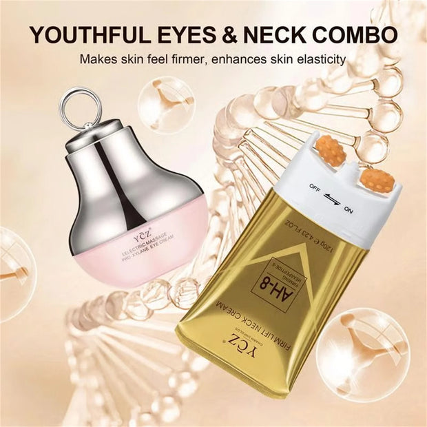 Ycz Neck-Eye Care Tightening & Revitalizing Set -Smooth of Fine Lines, Eye & Neck Treatment, Skin Moisturizer, Deep Moisturizing Skincare